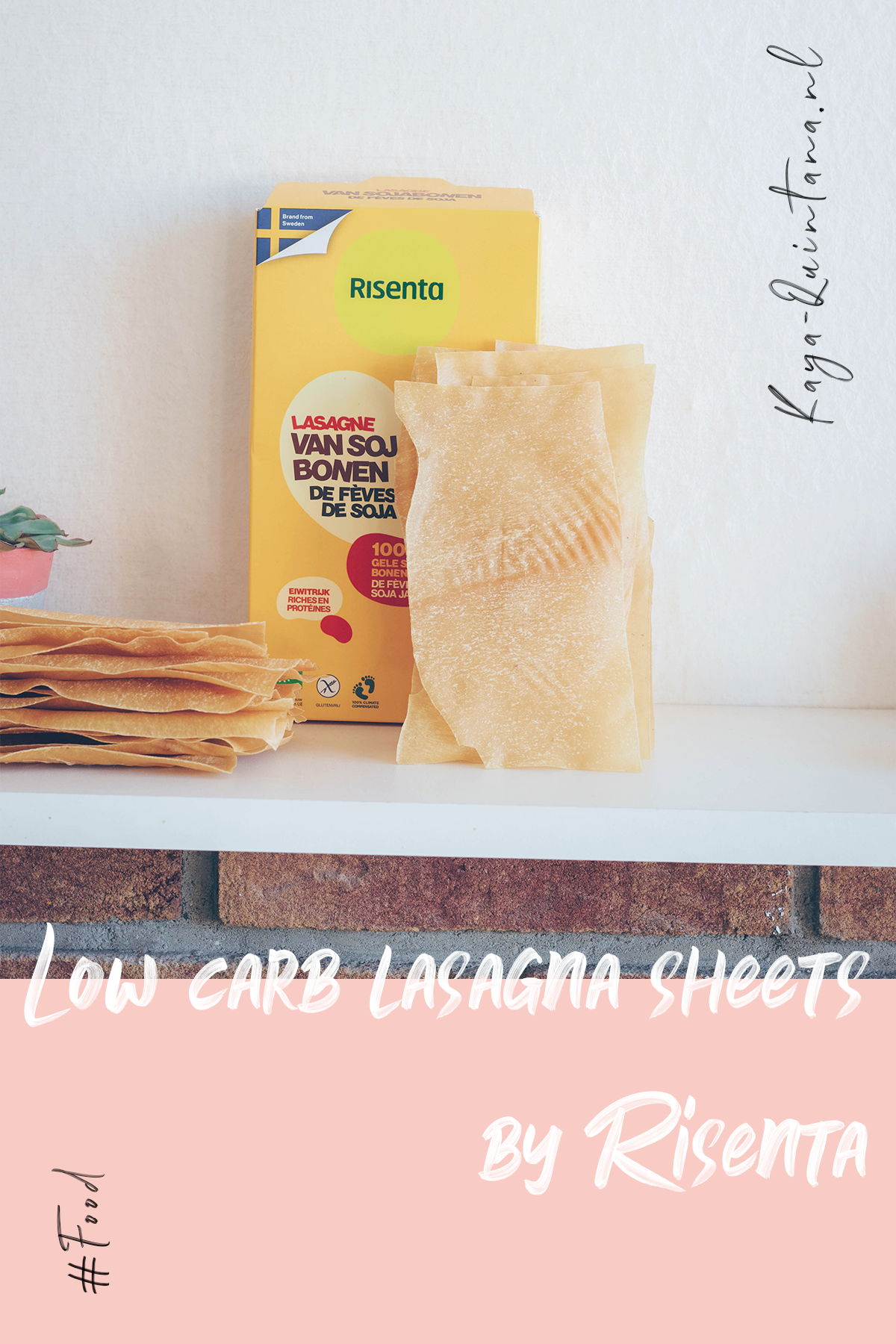 Low carb lasagna sheets made from yellow soybeans by Risenta