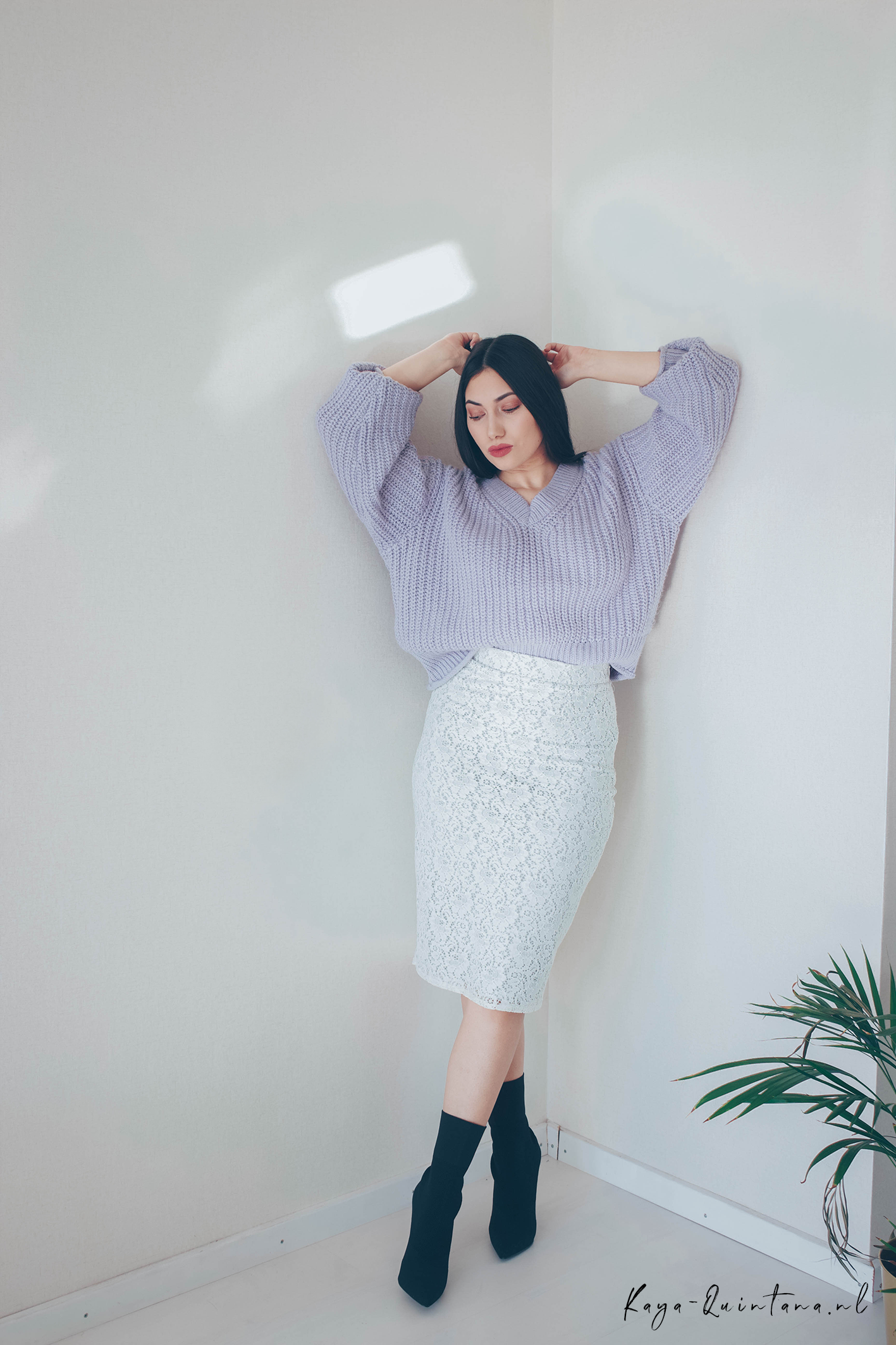 Pencil skirt with sale ankle boots